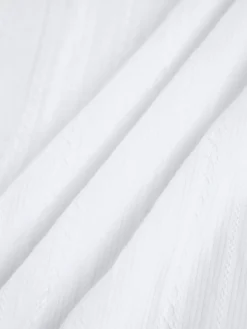 Outlet Pure Cotton Open Back Short Dress White Dresses|Casual Dresses