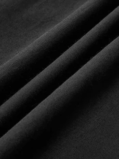 Best Pure Cotton Plain Cami Dress Black Dresses|Casual Dresses