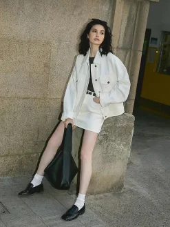 Hot Pure Cotton Polo Jacket Outerwear|Jackets