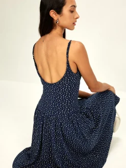 Online Pure Cotton Printed Breasted Dress Vacation Dresses|Summer Dresses