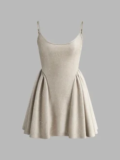 Hot Purl Low Cut Sleeveless Dress Cocktail & Party Dresses|Summer Dresses