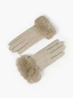 Clearance Rabbit Fur Wrist Cashmere Gloves Accessories