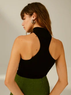 Online Racerback Halter Top Sweater Tops|Tank Tops & Camis