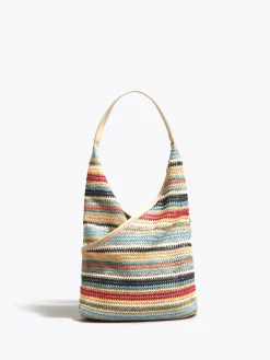 Outlet Rainbow Grass Woven Shoulder Bag Bags|Accessories