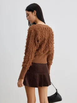 Online Raw Hem Button Cinched Cardigan Cardigans|Sweaters & Cardigans