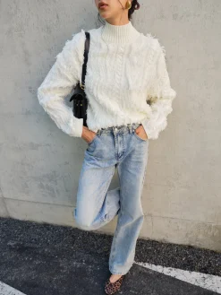 Discount Raw Hem Turtleneck Sweater Sweater Tops|Sweaters & Cardigans
