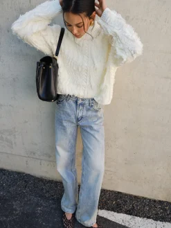 Discount Raw Hem Turtleneck Sweater Sweater Tops|Sweaters & Cardigans