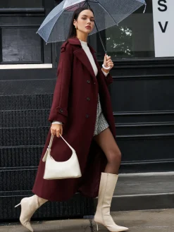 Best Regular Tweed Long Coat Outerwear|Coats