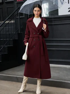 Best Regular Tweed Long Coat Outerwear|Coats