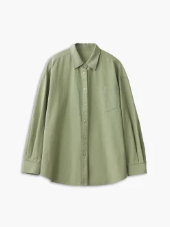 Discount Relaxed Oversized Cotton Shirt Blouses & Shirts|Tops