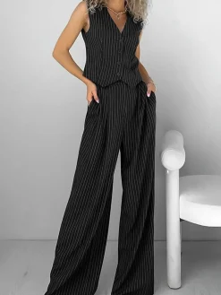Outlet Relaxed Striped Suit Pants Set Pants Sets|Matching Sets