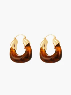 Resin Hoop Earrings Earrings|Accessories