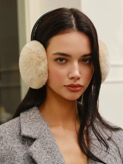 Hot Retractable Rabbit Fur Earmuffs Hair Claws & Hats|Accessories