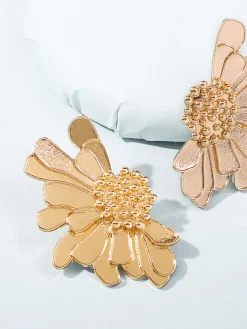 Hot Retro Alloy Flower Earrings Earrings|Accessories