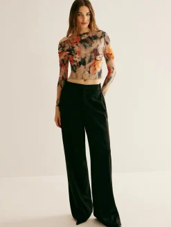 Hot Retro Asymmetrical Collar Crop Blouse Crop Tops|Blouses & Shirts