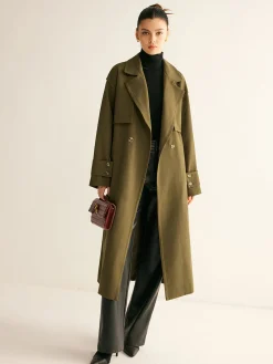 Hot Retro Belted Long Trench Coat Outerwear|Coats