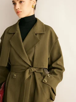 Hot Retro Belted Long Trench Coat Outerwear|Coats