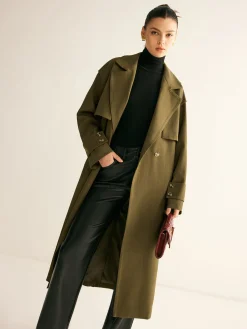Hot Retro Belted Long Trench Coat Outerwear|Coats