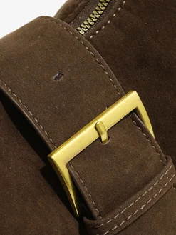 New Retro Buckle & Zipper Crescent Bag Bags|Accessories