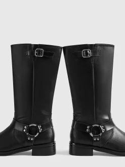 Sale Retro Buckle Knight Boots Shoes|Accessories