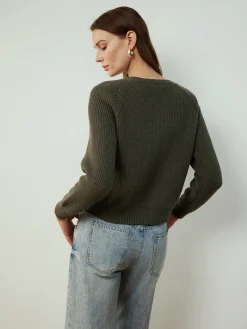 Outlet Retro Button Twist Cardigan Cardigans|Sweaters & Cardigans
