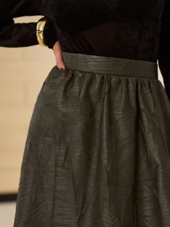 Discount Retro Faux Leather Skirt Without Belt Skirts|Bottoms