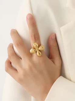 Clearance Retro Flower Chunky Ring Rings & Bracelets|Accessories
