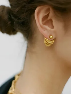Clearance Retro Irregular Curved Stud Earrings Earrings|Accessories