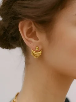 Clearance Retro Irregular Curved Stud Earrings Earrings|Accessories