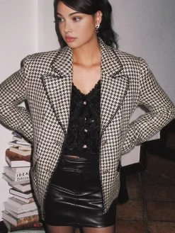 Online Retro Lapel Button Blazer Outerwear|Blazers