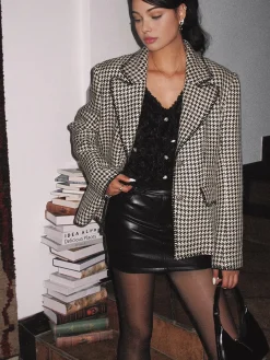 Online Retro Lapel Button Blazer Outerwear|Blazers