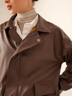 Hot Retro Loose Motorcycle Faux Leather Jacket Outerwear|Tops