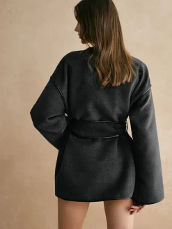 Hot Retro Piping Belted Cinched Jacket Outerwear|Jackets