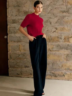 Hot Retro Plain Ribbed Knit Top Sweater Tops|Sweaters & Cardigans