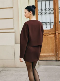 Retro Puff-Sleeve Short Jacket Outerwear|Jackets