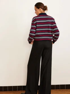 Clearance Retro Striped Polo T-Shirt T-shirts|Tops