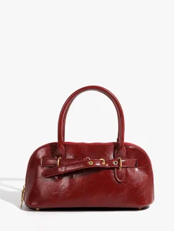 Retro Top Handle Zipper Bag Bags|Accessories