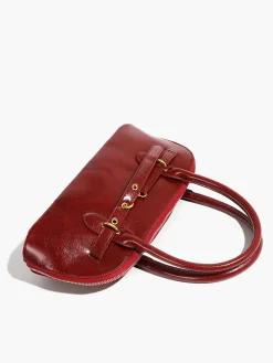 Retro Top Handle Zipper Bag Bags|Accessories