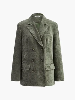 Online Retro Velvet Blazer Outerwear|Blazers