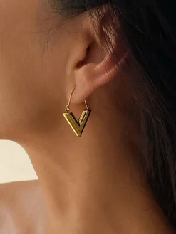 Online Retro V-Shape Pendant Earrings Earrings|Accessories