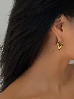 Online Retro V-Shape Pendant Earrings Earrings|Accessories