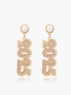 Online Rhinestone 2025 New Year Drop Earrings Earrings|Accessories
