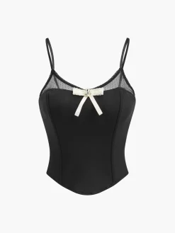 Clearance Rhinestone Bow Petite Cami Top Tank Tops & Camis|Tops