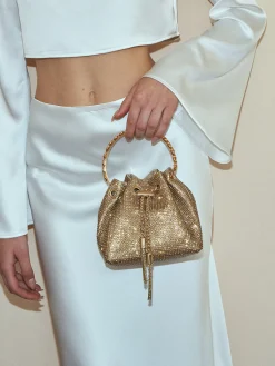 Rhinestone Drawstring Handbag Bags|Accessories