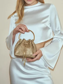 Rhinestone Drawstring Handbag Bags|Accessories