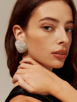 Sale Rhinestone Heart Stud Earrings Earrings|Accessories