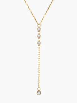 Rhinestone Lariat Drop Necklace Necklaces|Accessories