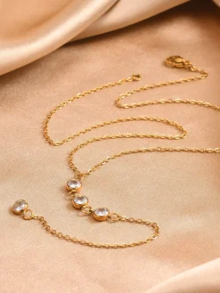Rhinestone Lariat Drop Necklace Necklaces|Accessories