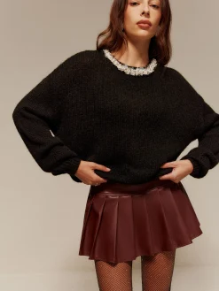 New Rhinestone-Decor Cozy Sweater Sweater Tops|Sweaters & Cardigans