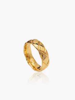 New Rhombic Pattern Tunnel Ring Rings & Bracelets|Accessories